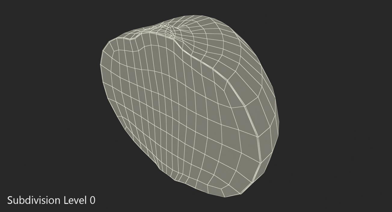 3D Beetroot Half model