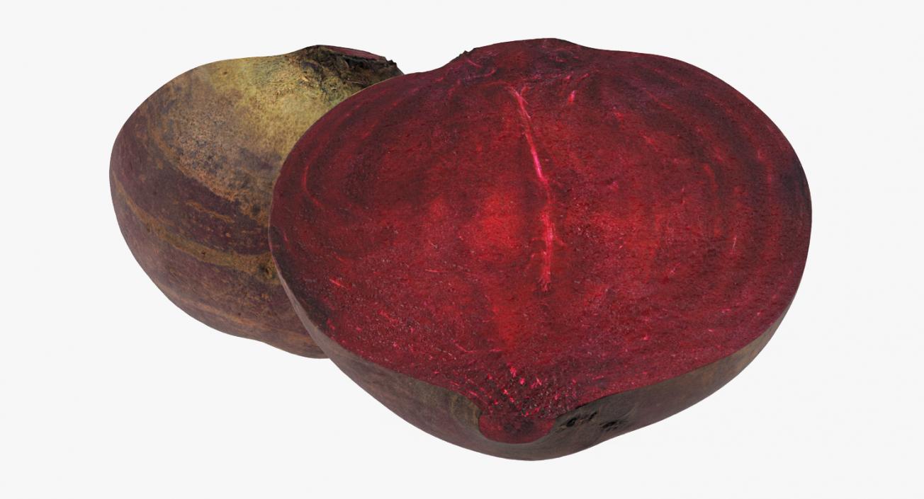 3D Beetroot Half model