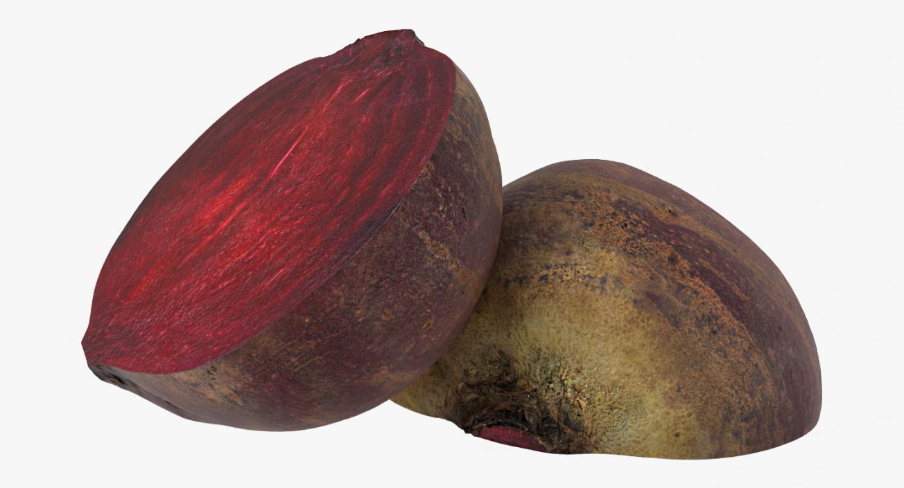 3D Beetroot Half model