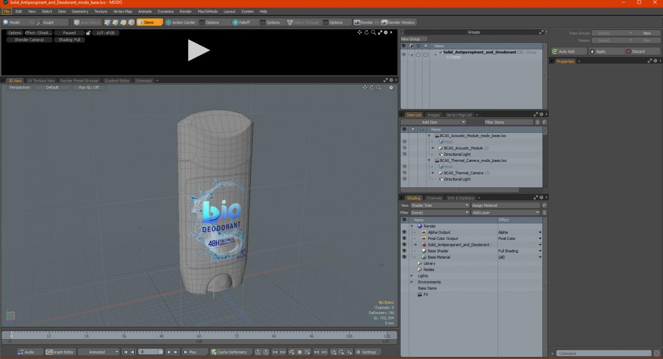 Solid Antiperspirant and Deodorant 3D model