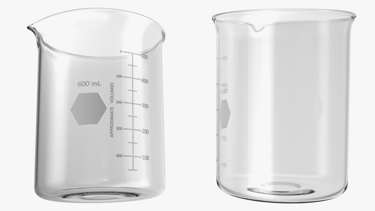 3D Heavy Duty Glass Beaker model