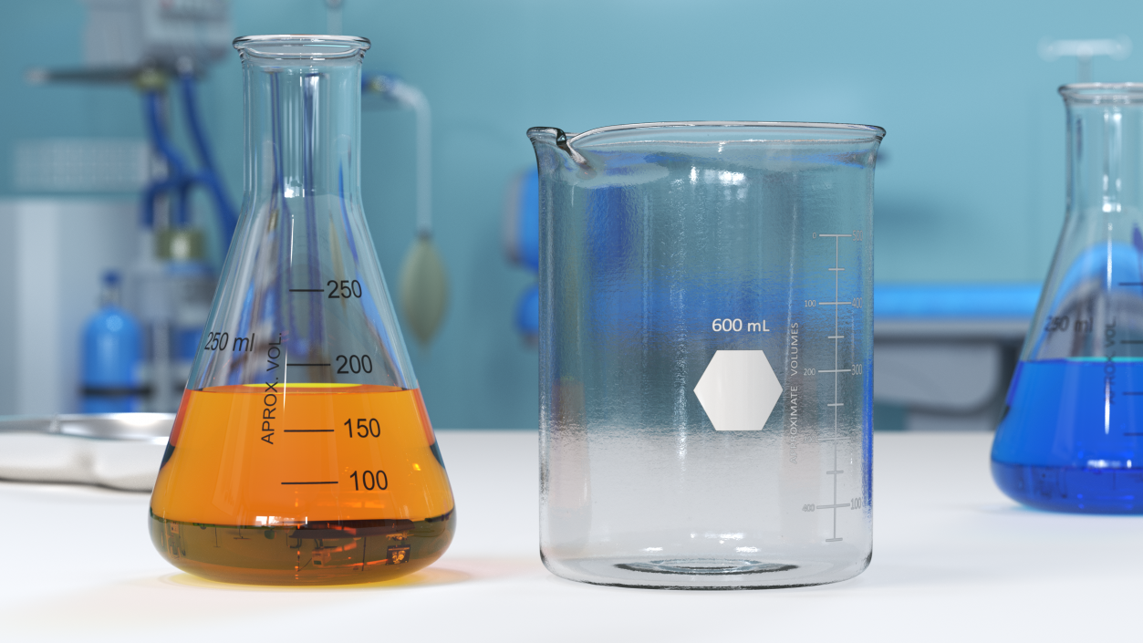 3D Heavy Duty Glass Beaker model