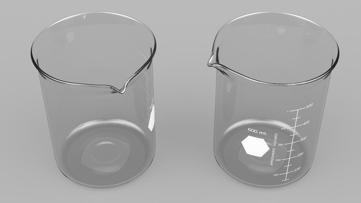 3D Heavy Duty Glass Beaker model