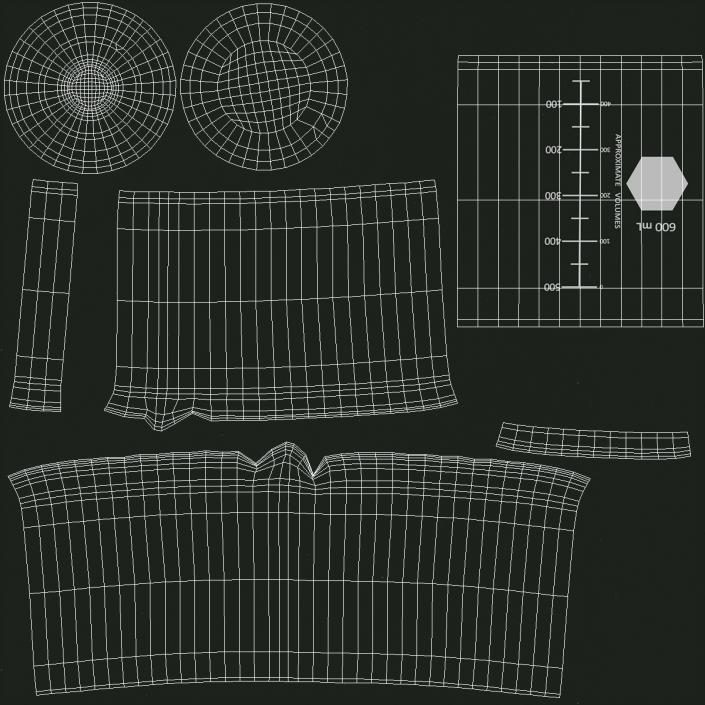 3D Heavy Duty Glass Beaker model