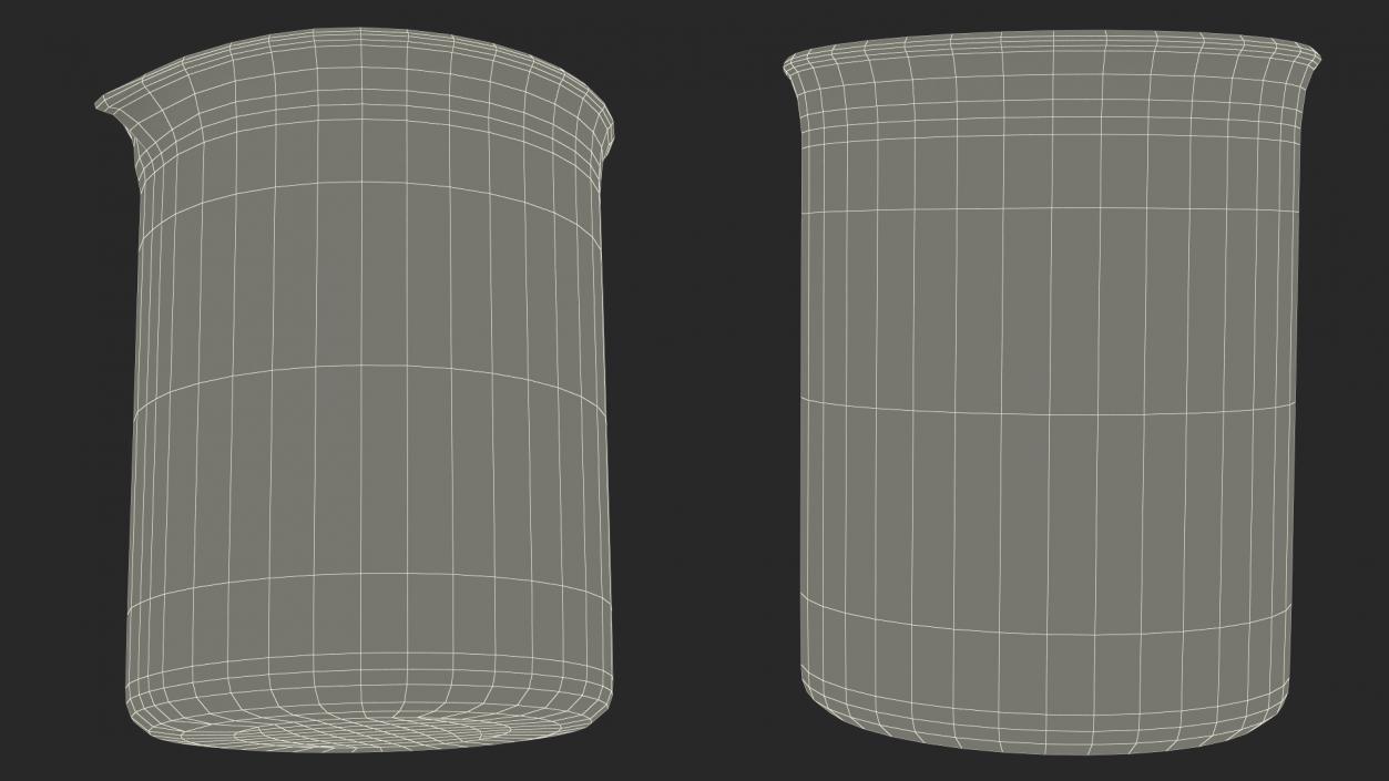 3D Heavy Duty Glass Beaker model