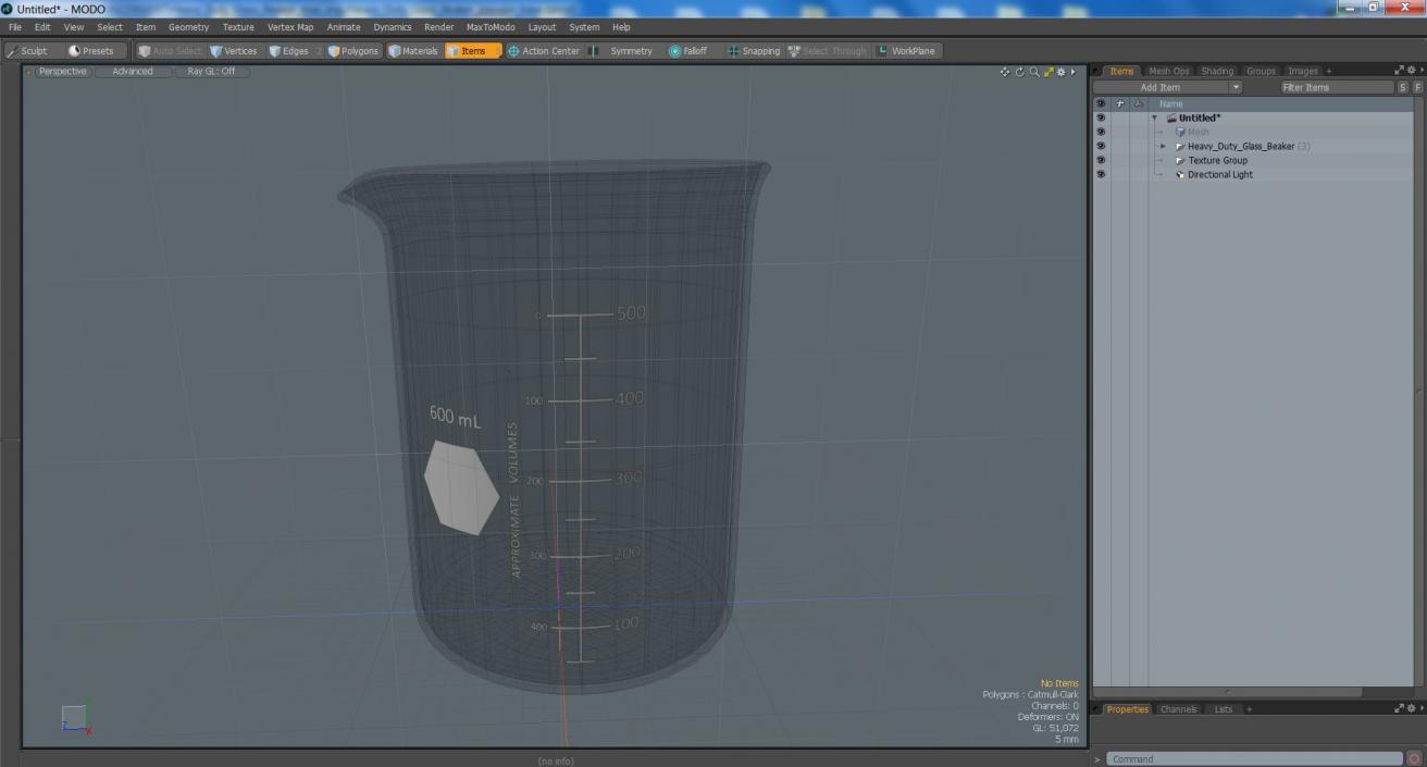 3D Heavy Duty Glass Beaker model