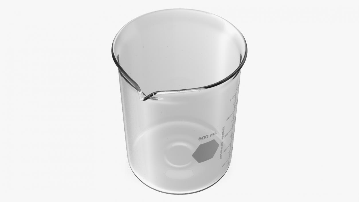 3D Heavy Duty Glass Beaker model