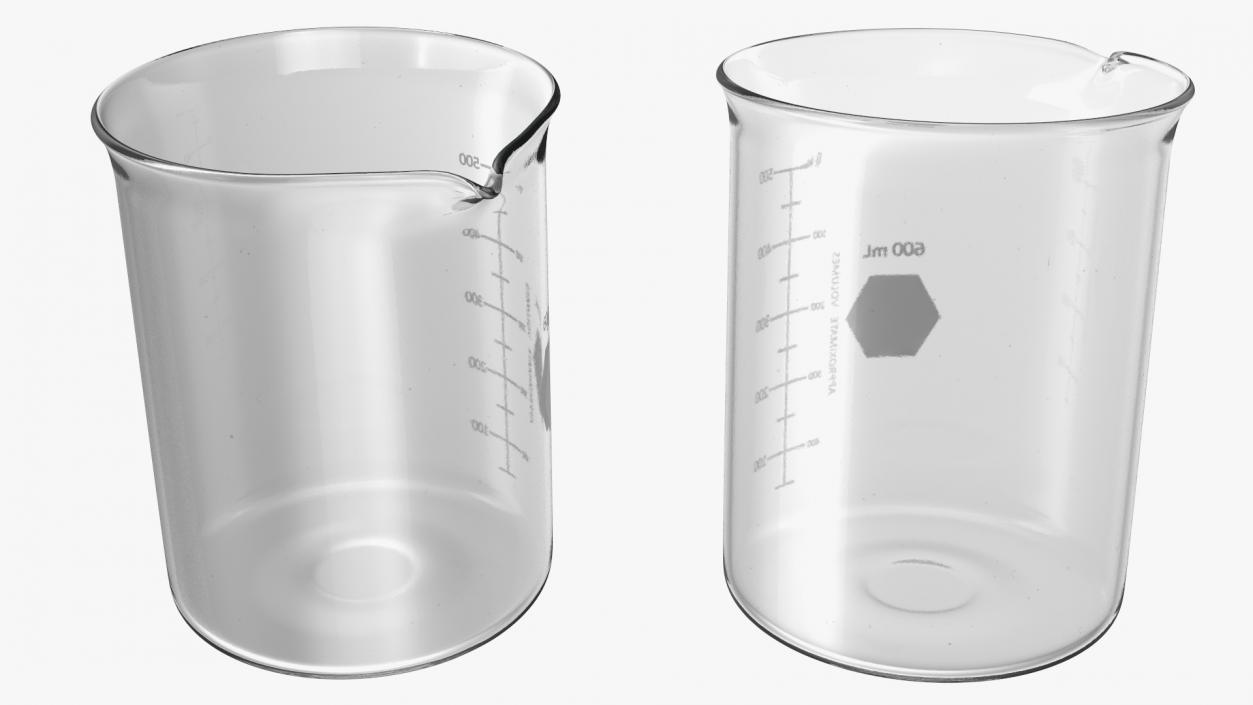 3D Heavy Duty Glass Beaker model