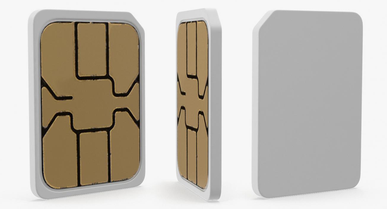 3D Nano SIM Card model