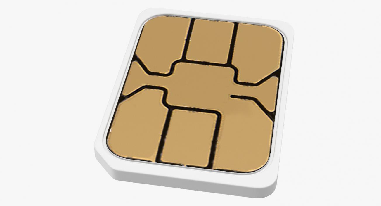 3D Nano SIM Card model