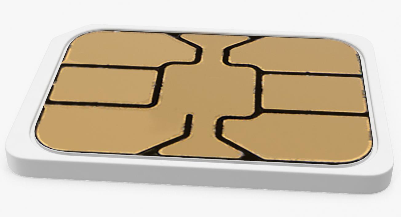 3D Nano SIM Card model