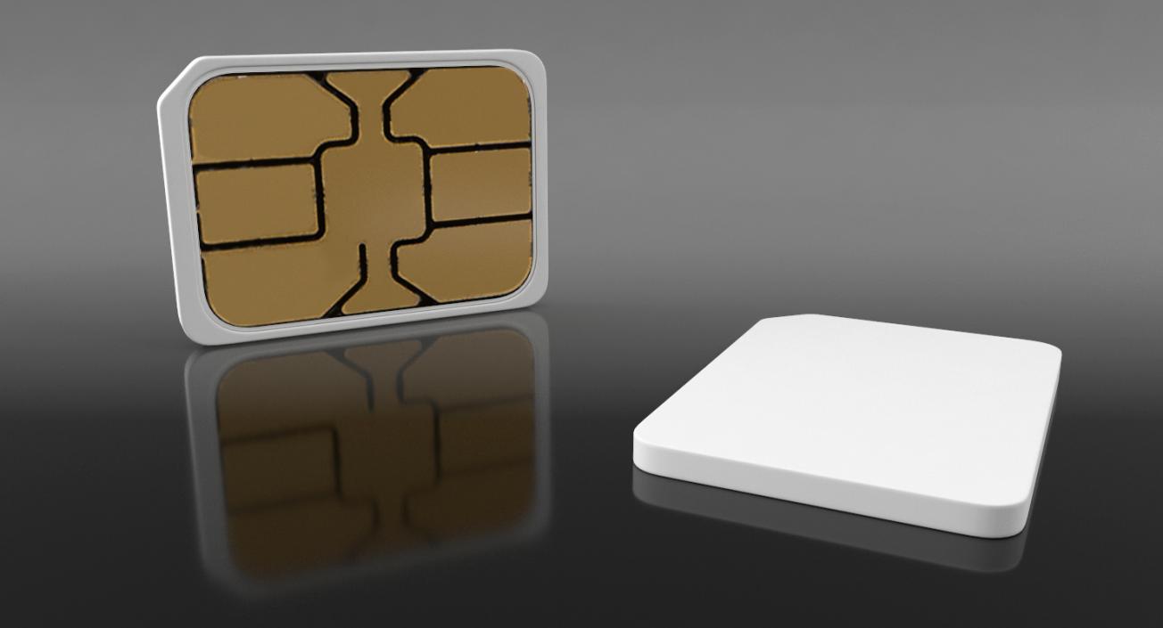 3D Nano SIM Card model