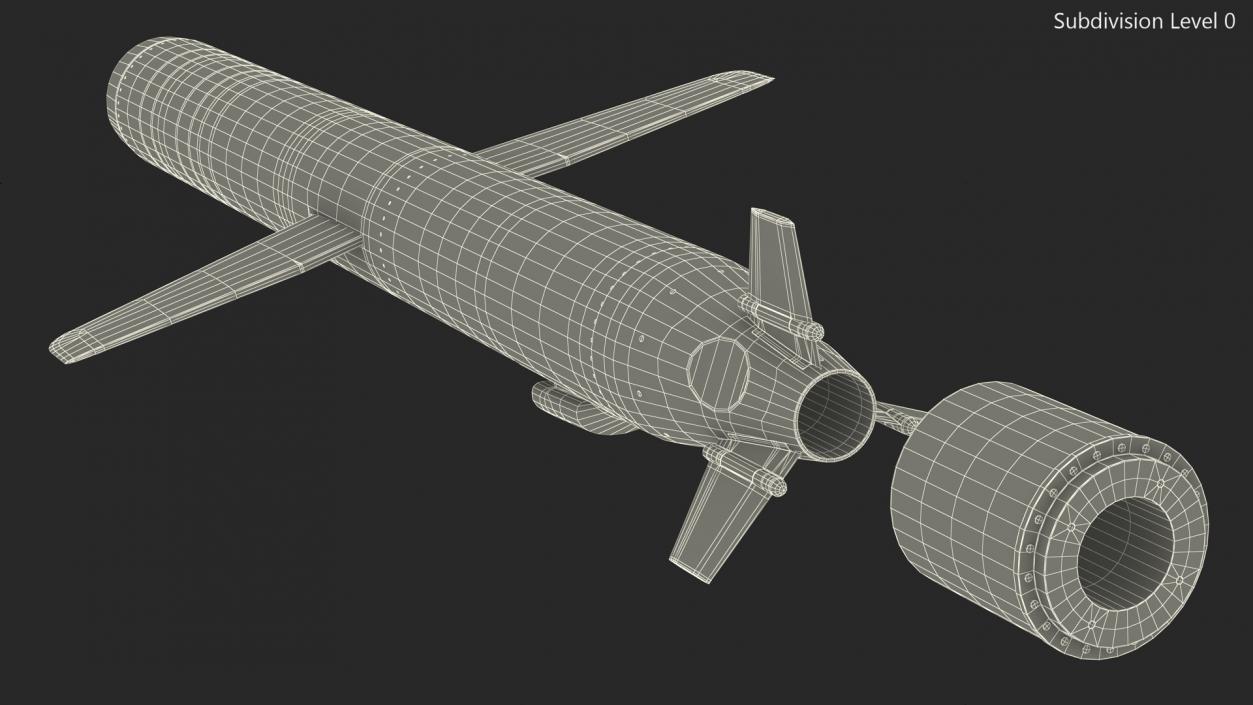 3D BGM-109 General Dynamics Tomahawk Missile