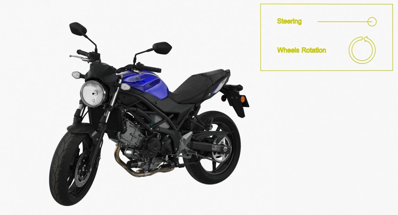 Street Motorcycle Suzuki SV650 Rigged 3D