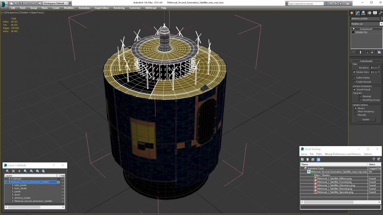 3D Meteosat Second Generation Satellite