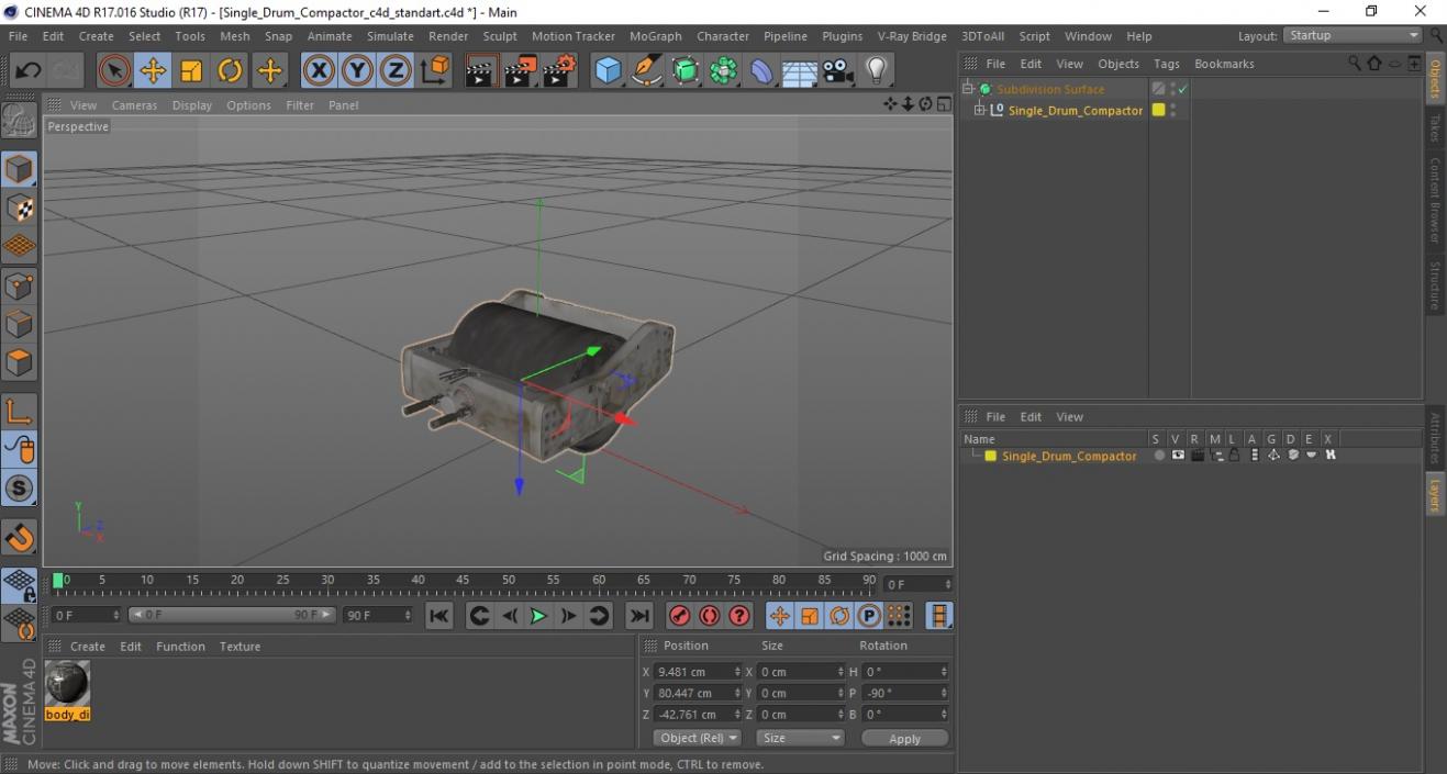 3D Single Drum Compactor