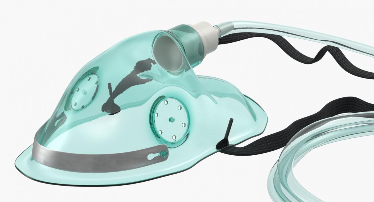 3D Oxygen Mask with Oxygen Cylinder Collection model