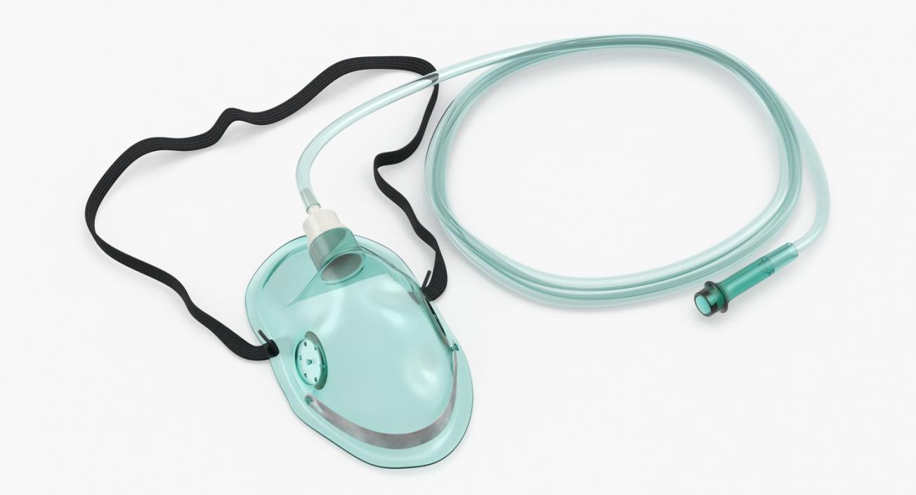 3D Oxygen Mask with Oxygen Cylinder Collection model