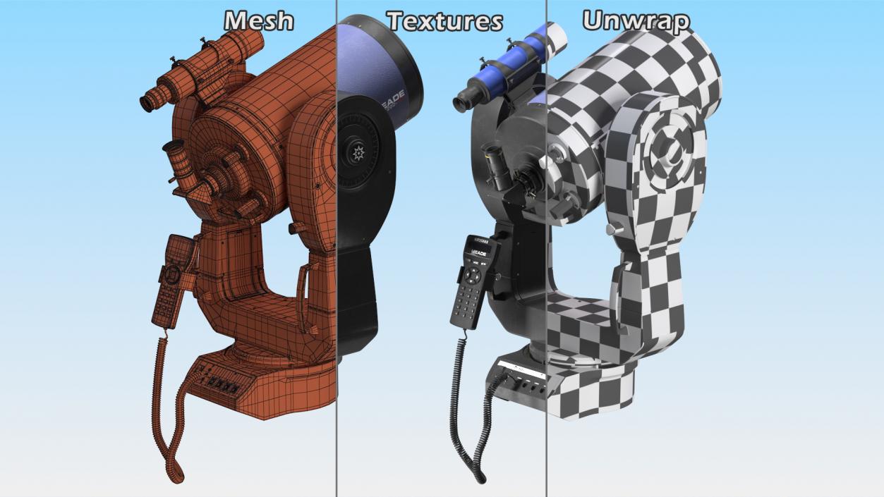 3D Meade LX200 8 Inch Telescope model