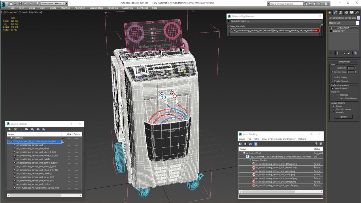 3D model Fully Automatic Air Conditioning Service Unit