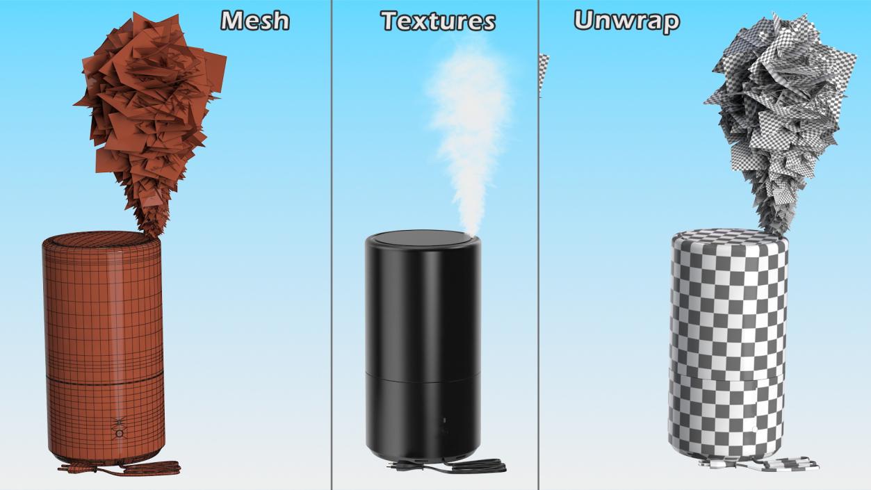 3D Ultrasonic Air Humidifier with Steam