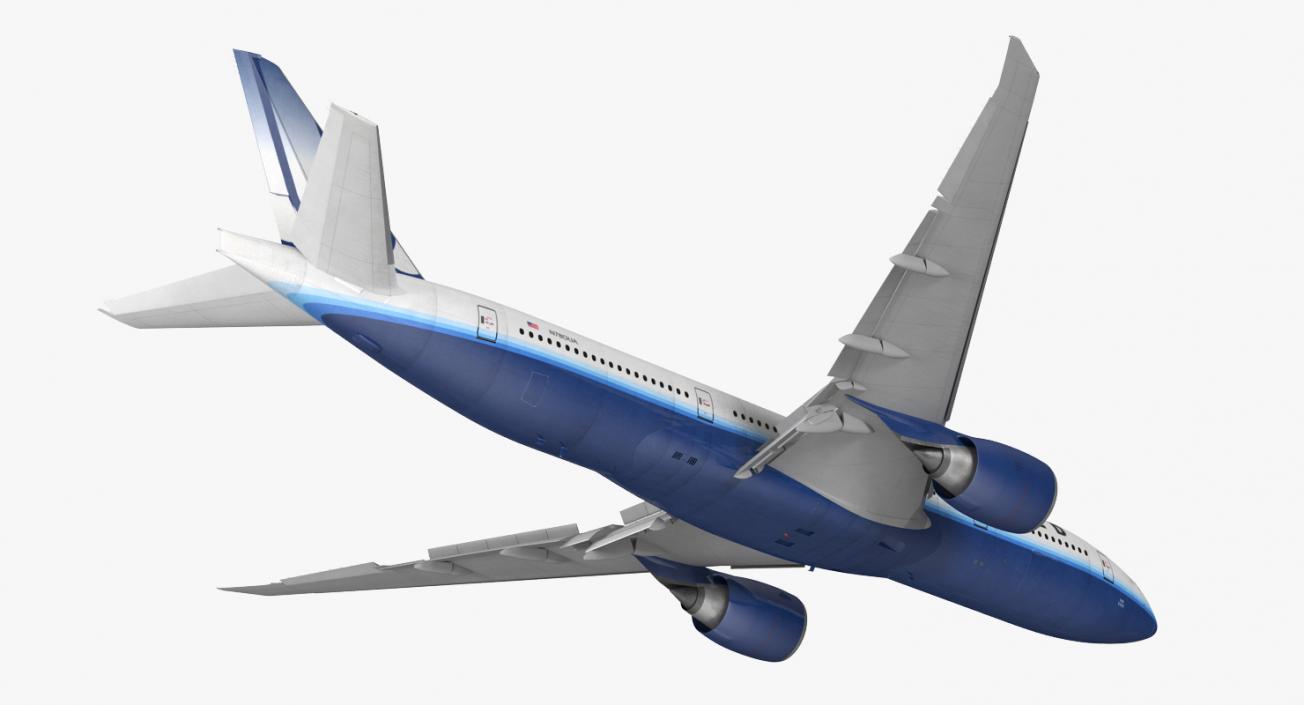 Boeing 777 200LR United Airlines Rigged 3D model