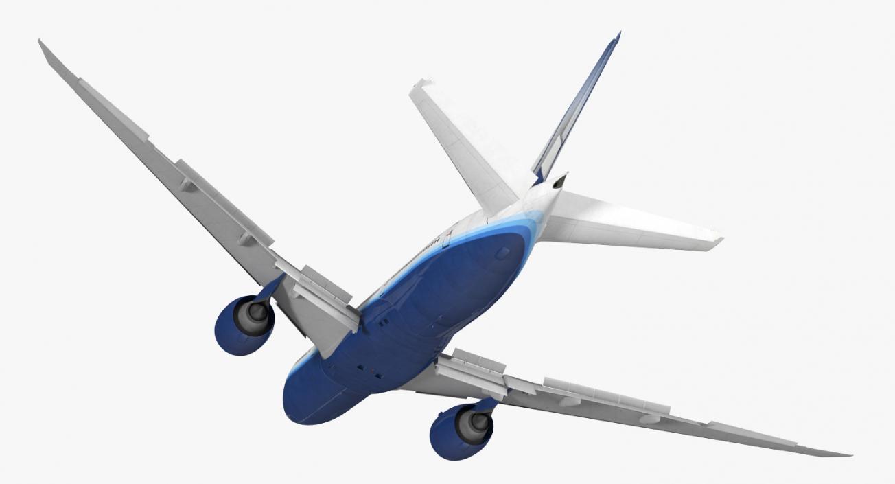 Boeing 777 200LR United Airlines Rigged 3D model