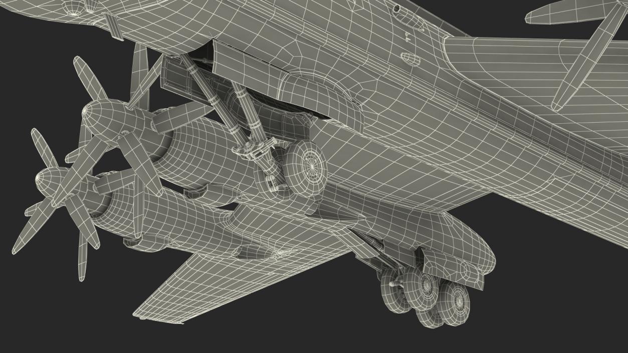 Strategic Missile Carrier Tu-95MC Bear Simple Interior 3D model