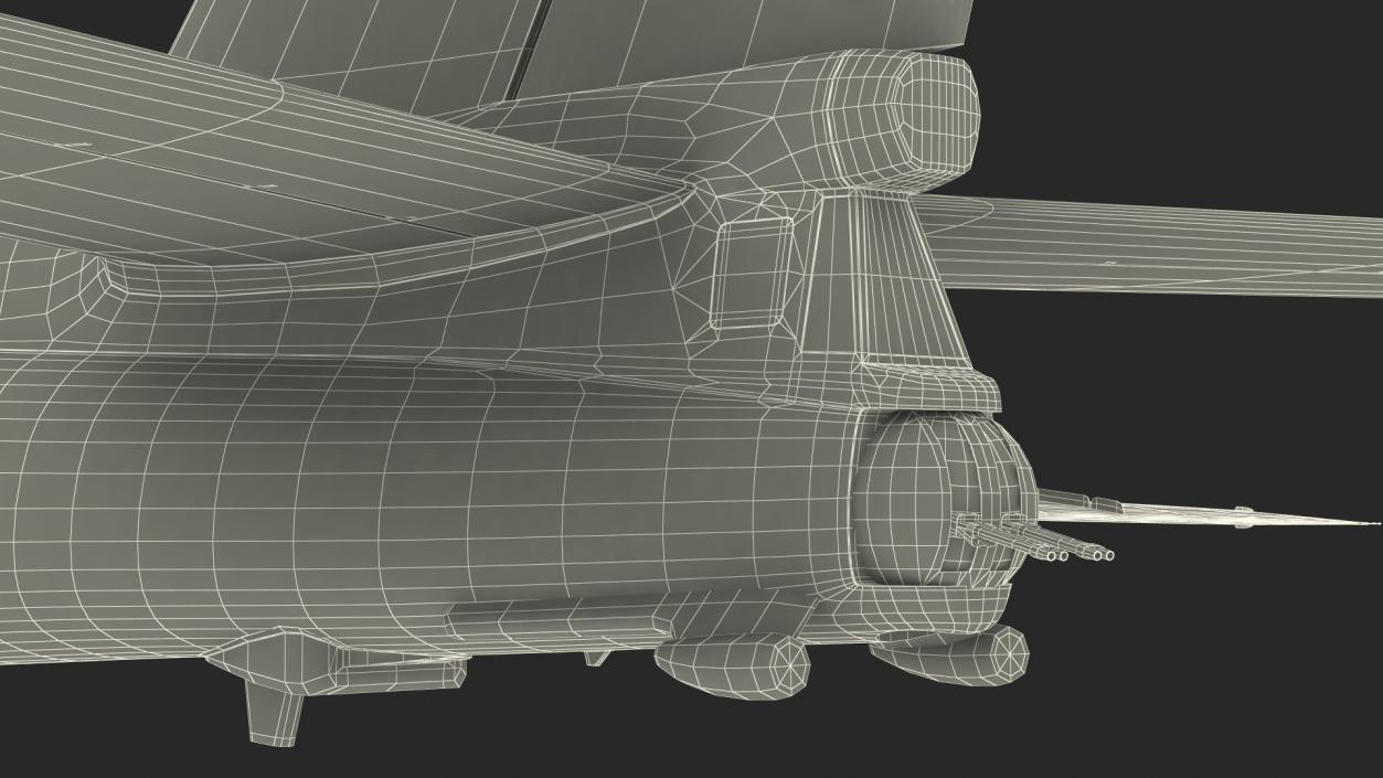 Strategic Missile Carrier Tu-95MC Bear Simple Interior 3D model