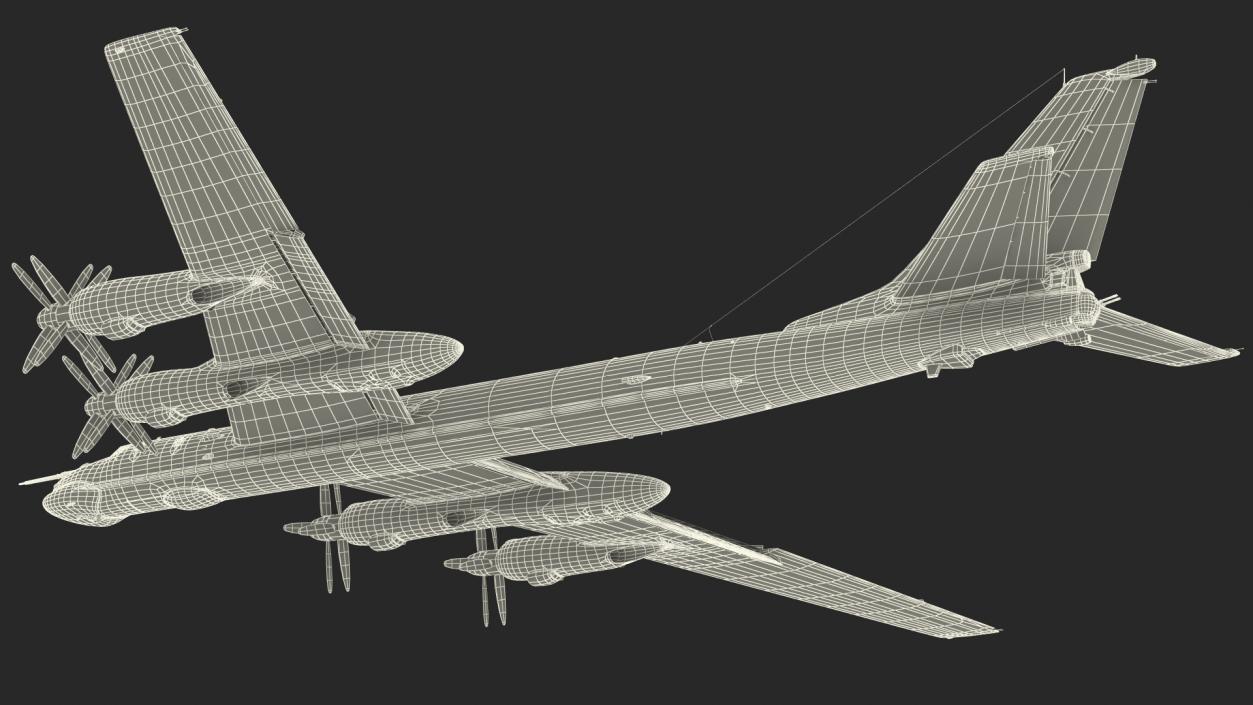 Strategic Missile Carrier Tu-95MC Bear Simple Interior 3D model