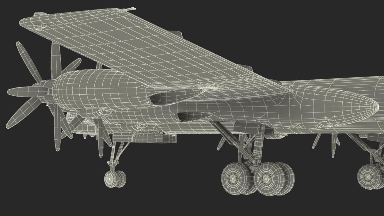 Strategic Missile Carrier Tu-95MC Bear Simple Interior 3D model