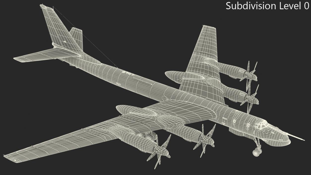 Strategic Missile Carrier Tu-95MC Bear Simple Interior 3D model