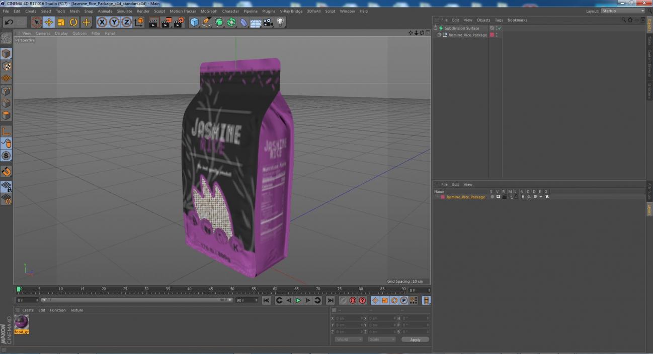 3D model Jasmine Rice Package