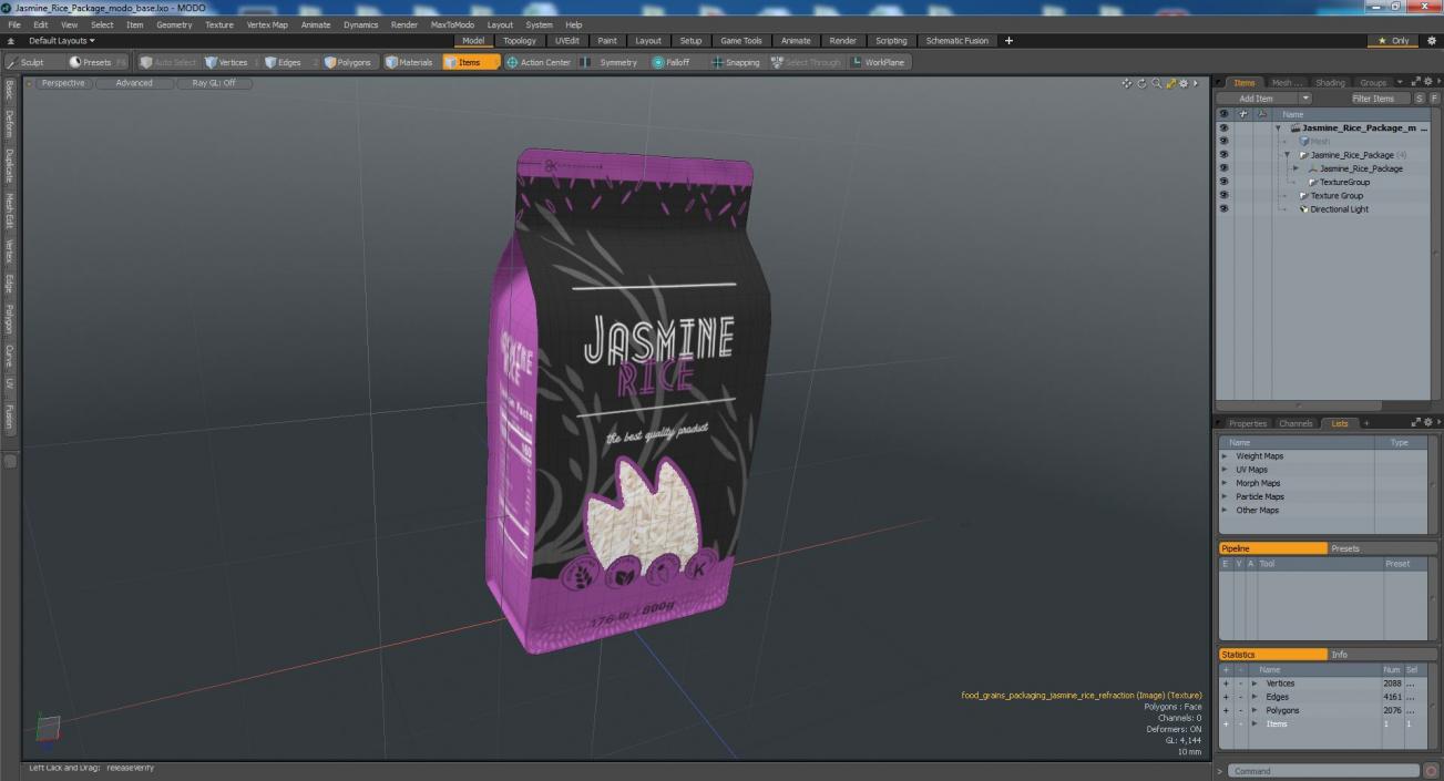 3D model Jasmine Rice Package