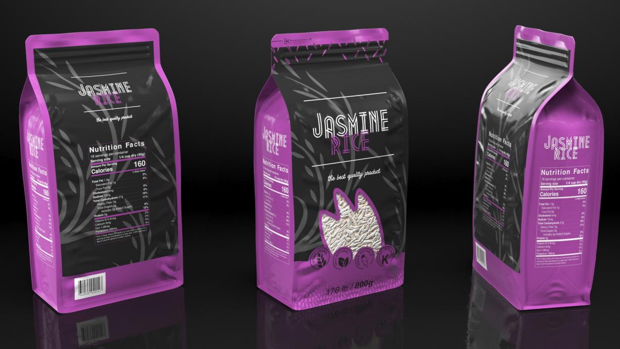 3D model Jasmine Rice Package