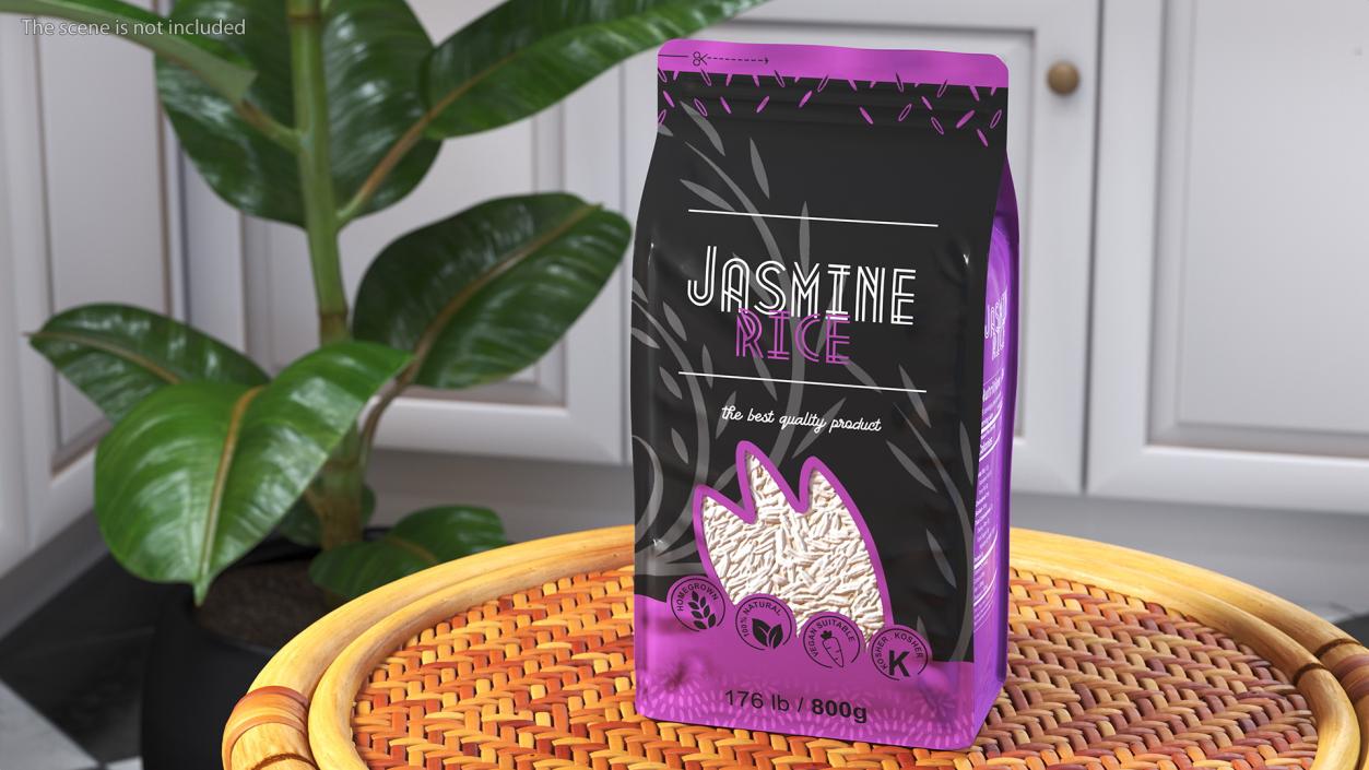 3D model Jasmine Rice Package