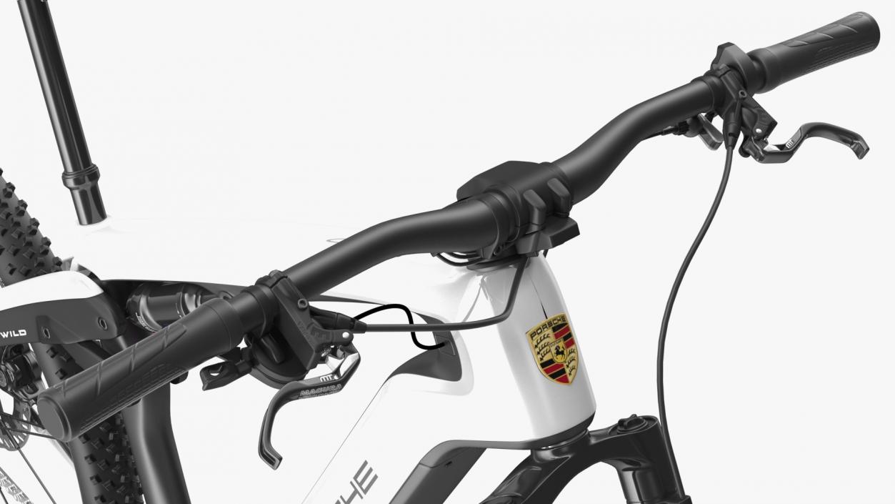 Porsche eBike Cross White Rigged 3D