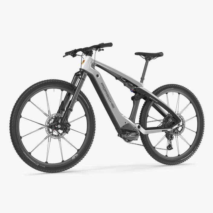 Porsche eBike Cross White Rigged 3D