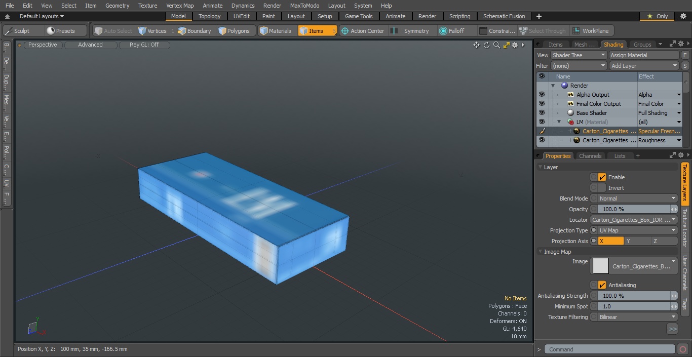 Carton Cigarettes Box LM 3D model