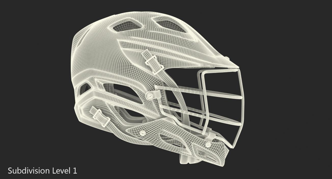 Red Lacrosse Helmet Generic 3D