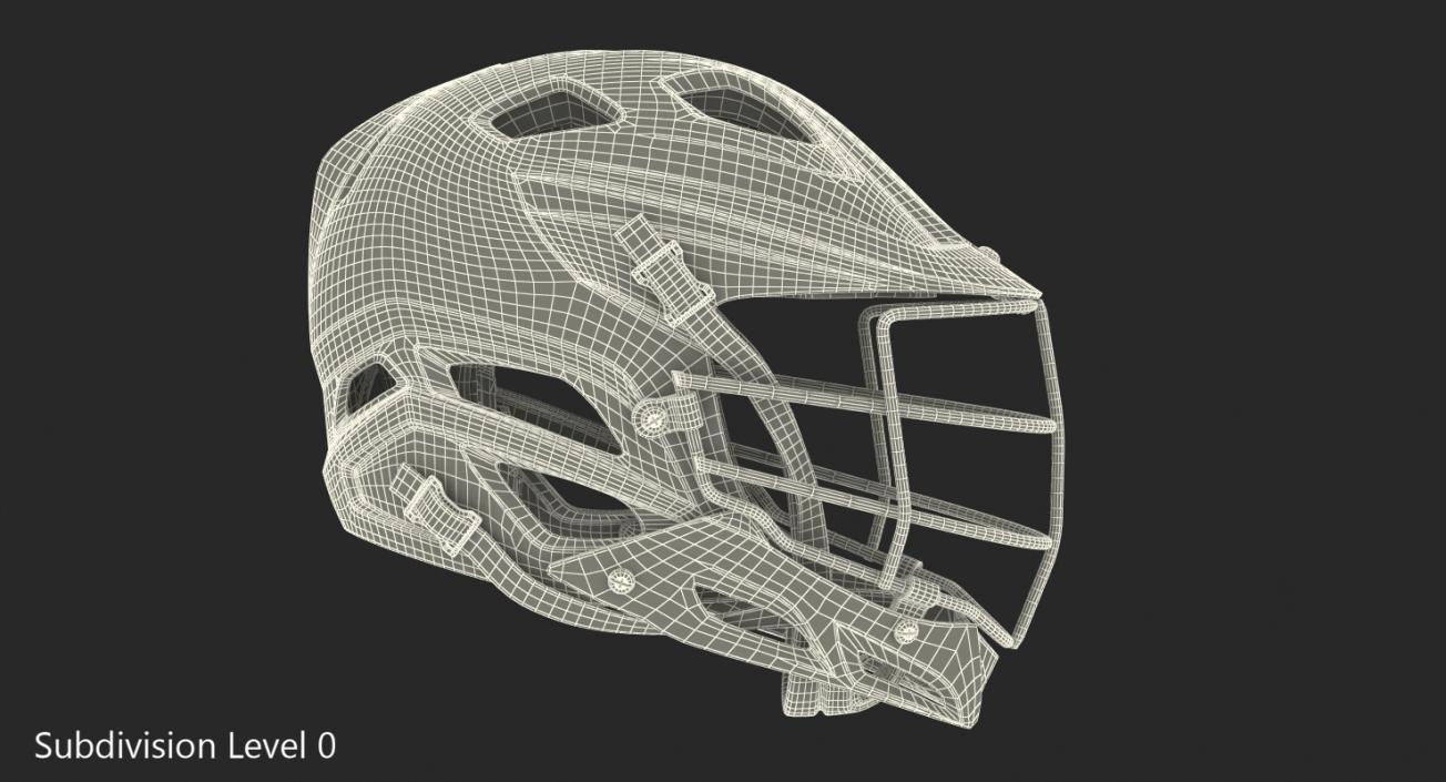 Red Lacrosse Helmet Generic 3D