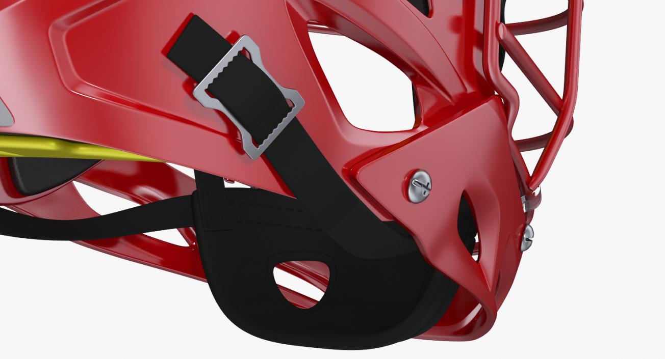 Red Lacrosse Helmet Generic 3D