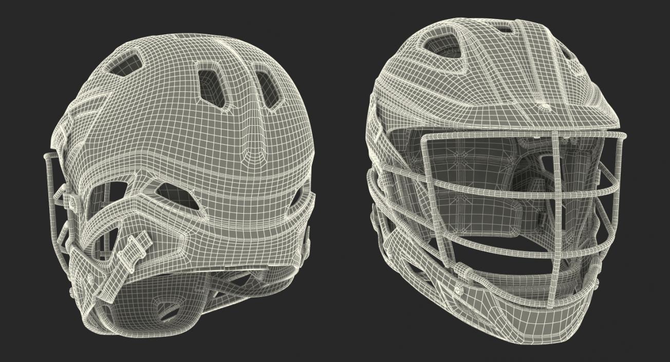 Red Lacrosse Helmet Generic 3D