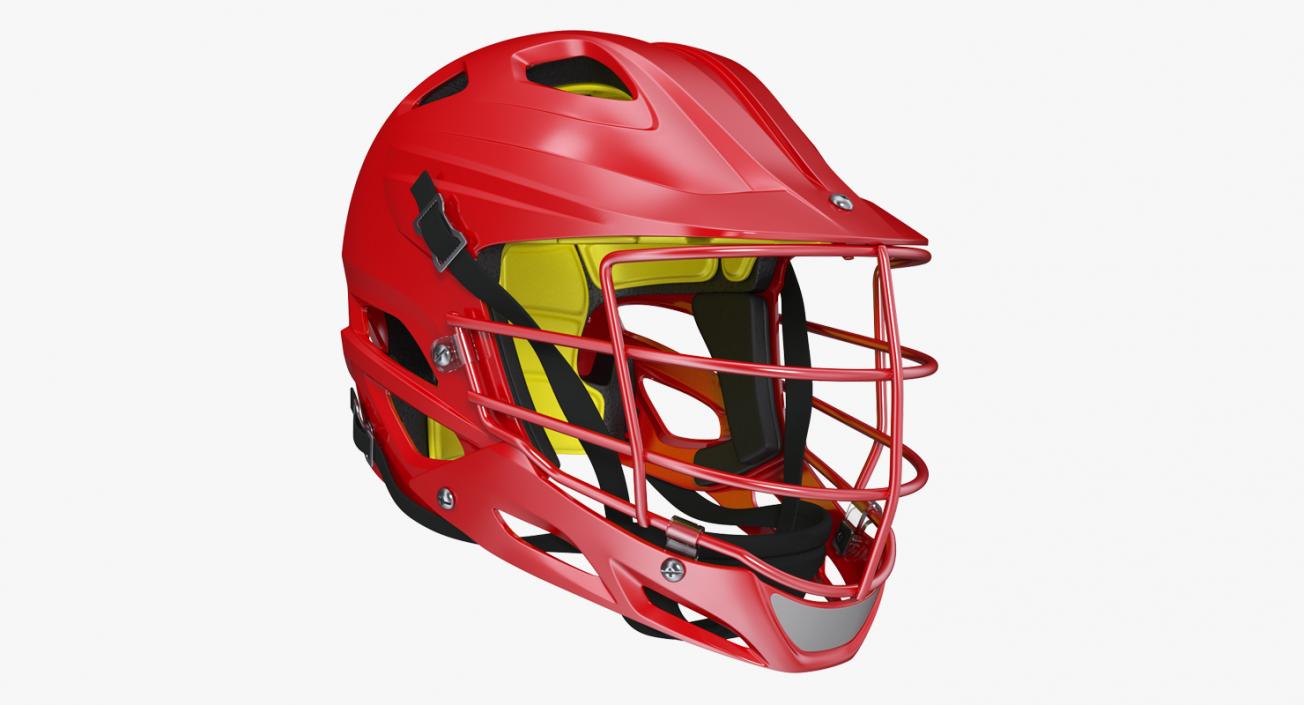 Red Lacrosse Helmet Generic 3D