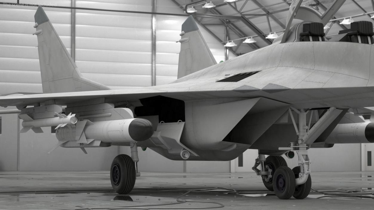 3D MiG 29 Tandem Aircraft with Armament