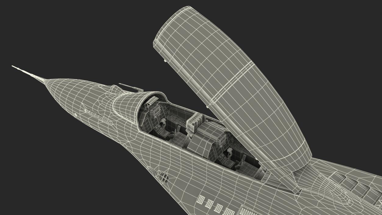 3D MiG 29 Tandem Aircraft with Armament