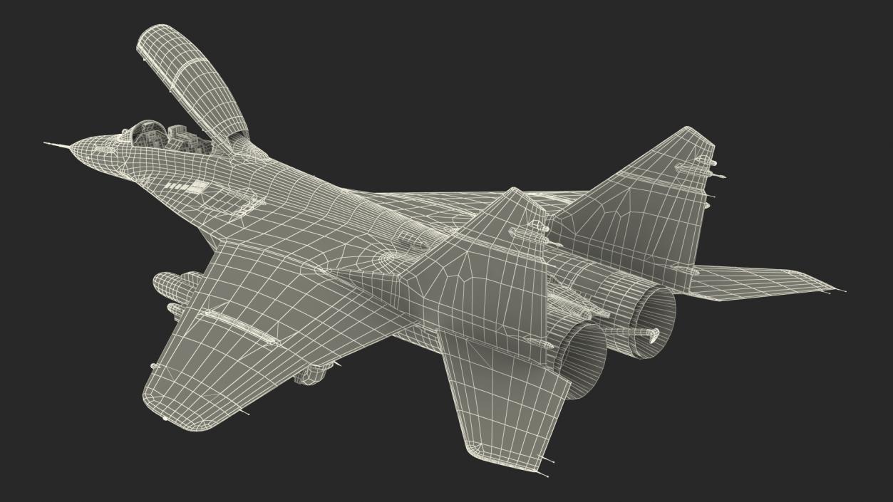 3D MiG 29 Tandem Aircraft with Armament