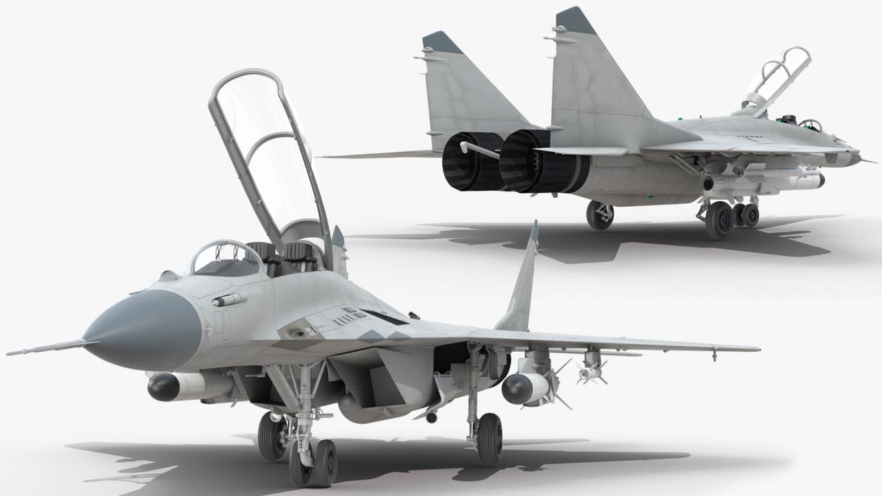 3D MiG 29 Tandem Aircraft with Armament