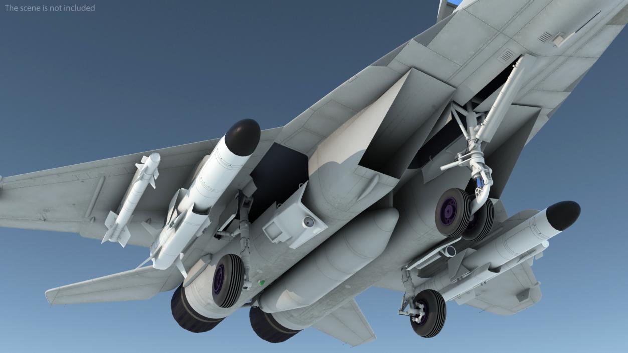 3D MiG 29 Tandem Aircraft with Armament