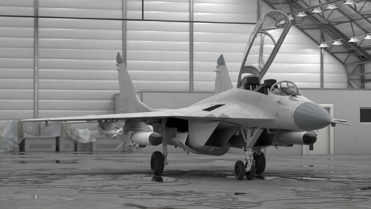 3D MiG 29 Tandem Aircraft with Armament